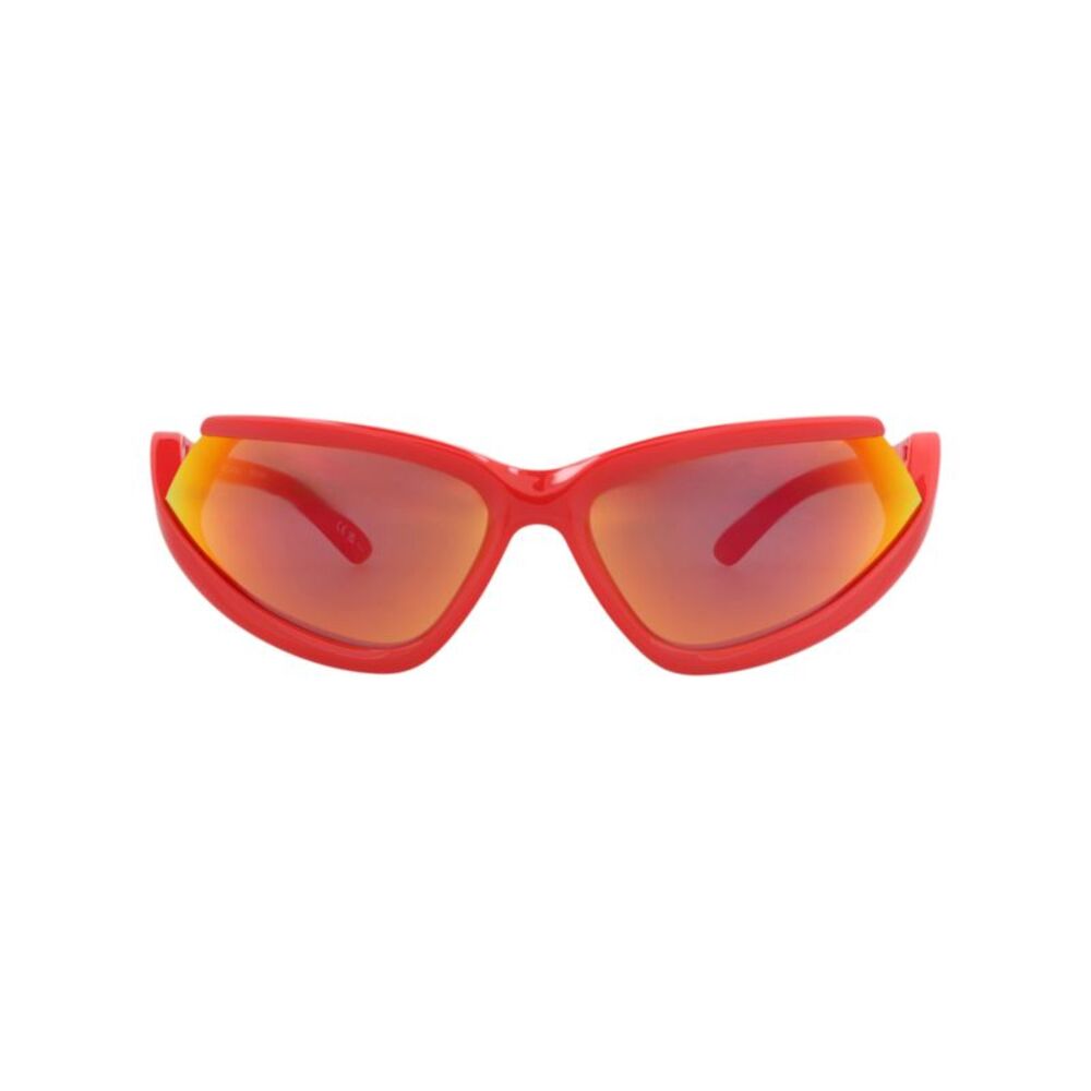 Balenciaga Shield-Frame Bio Injection Sunglasses Red Unisex-Adult